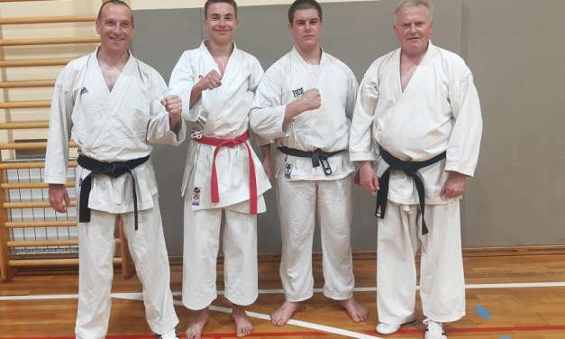 TOMI ZIDAR IN GREGA ZBIL -NOVA MOJSTRA KARATEJA PRI KARATE KLUB KOZJANSKO IN OBSOTELJE