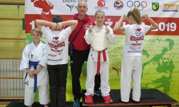 3.MEDALJE ZA KARATE KLUB KOZJANSKO IN OBSOTELJE NA 17. ŽALEC CUP 2019