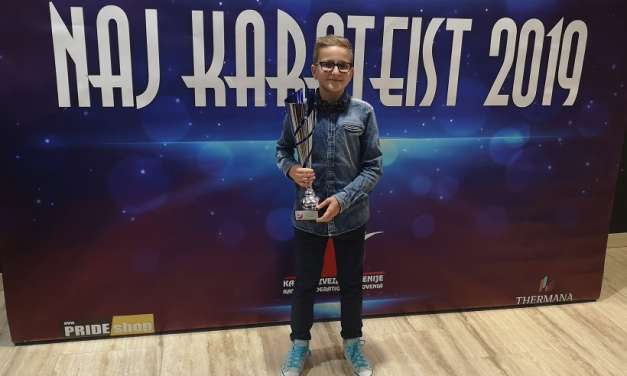 LEON SODIN prejel pokal na podelitvi “Naj karateist” za leto 2019