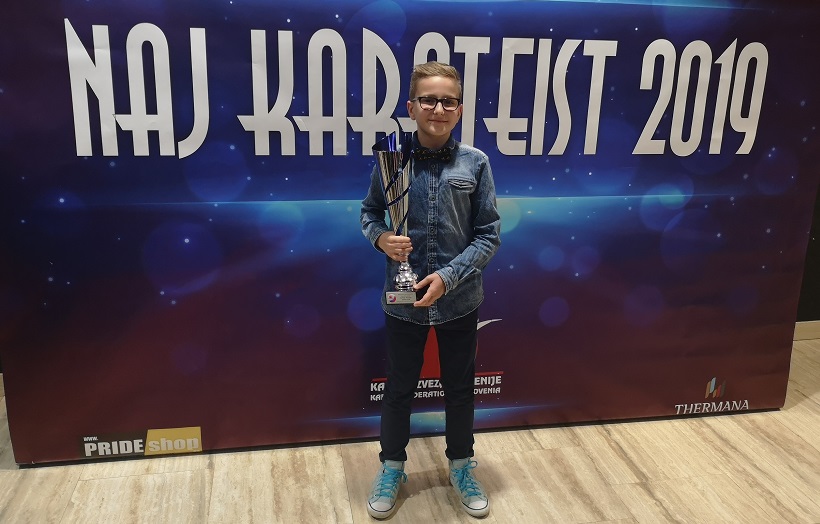 LEON SODIN prejel pokal na podelitvi “Naj karateist” za leto 2019