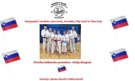 LEON SODIN, LEA BELE, ANA BELE, TILEN PRAH IN FILIP LOTRIČ ODPOTUJEJO NA 26. OTROŠKO BALKANSKO PRVENSTVO.