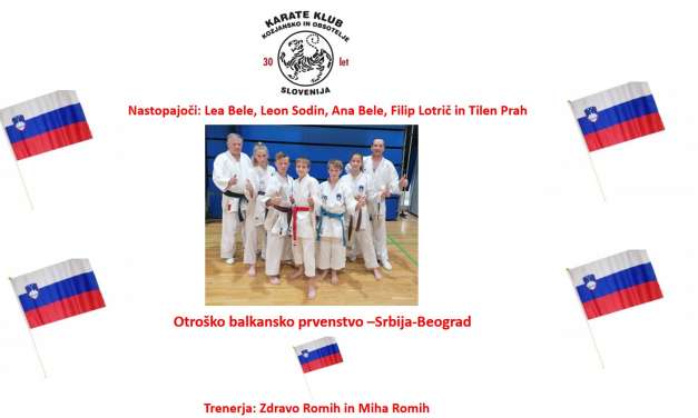 LEON SODIN, LEA BELE, ANA BELE, TILEN PRAH IN FILIP LOTRIČ ODPOTUJEJO NA 26. OTROŠKO BALKANSKO PRVENSTVO.