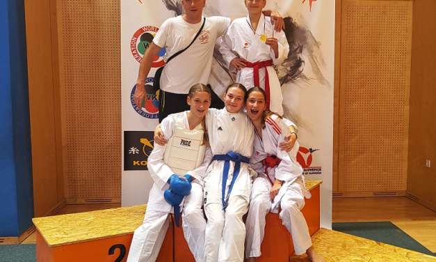 Jurak Miha in Sodin Leon iz karate kluba Kozjansko in Obsotelje pokalna prvaka Slovenije v karateju za leto 2023